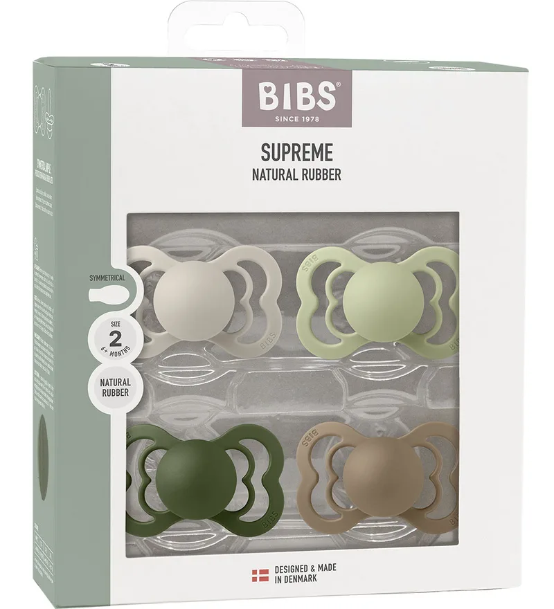 Supreme+ Fopspenen - Maat 2 - 4-pack - Symmetrisch - Waar/S de BIBS – photo produit