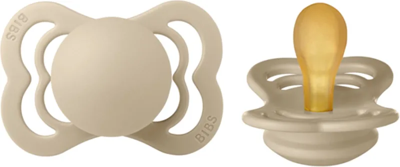 supreme speen | natuurrubber | T1 0-6 maanden van BIBS in Vanilla – productfoto