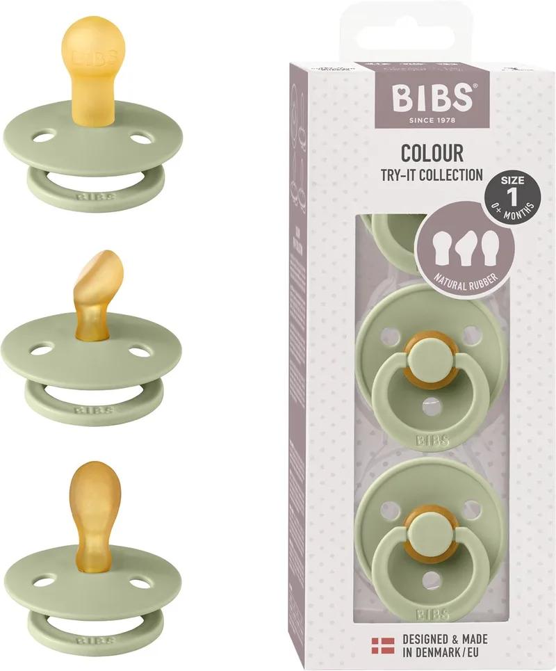 Try-it collection Fopspeen - 0-6 mnd - 3-pack de BIBS en Sage – photo produit