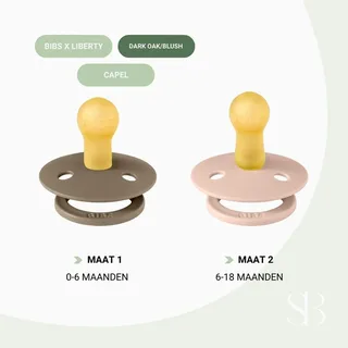 X Liberty Colour Fopspenen - 2-pack - Maat 1 - Rond - Capel van BIBS – productfoto 2 van 4