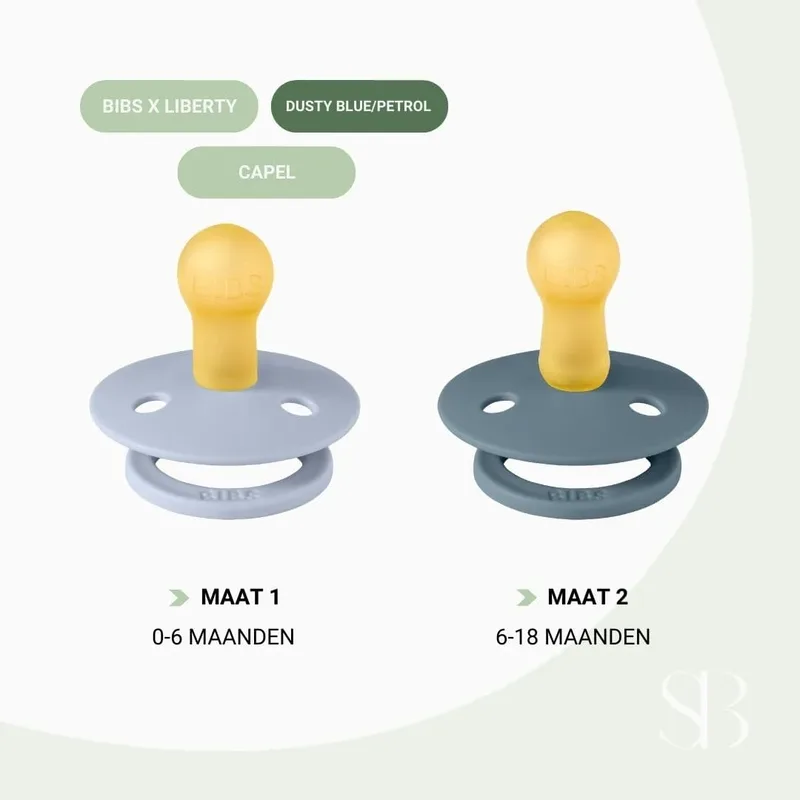 X Liberty Colour Fopspenen - 2-pack - Maat 1 - Rond - Capel by BIBS – product photo 2 of 4