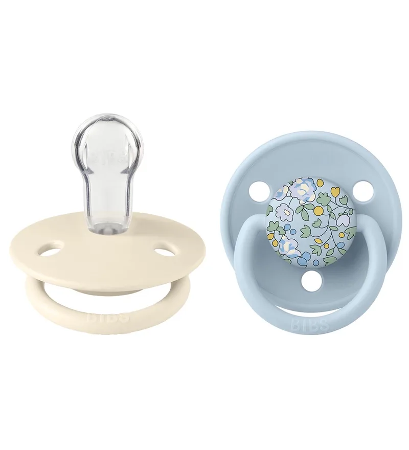 X Liberty De Lux Fopspenen - 2-pack - Rond - Eloise/Baby Bl från BIBS – produktbild