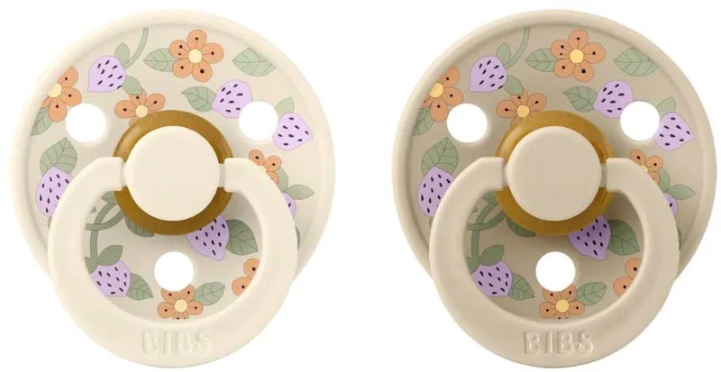 X Liberty Strawberries and Cream fopspenen ivoor mix van BIBS in Bruin – productfoto
