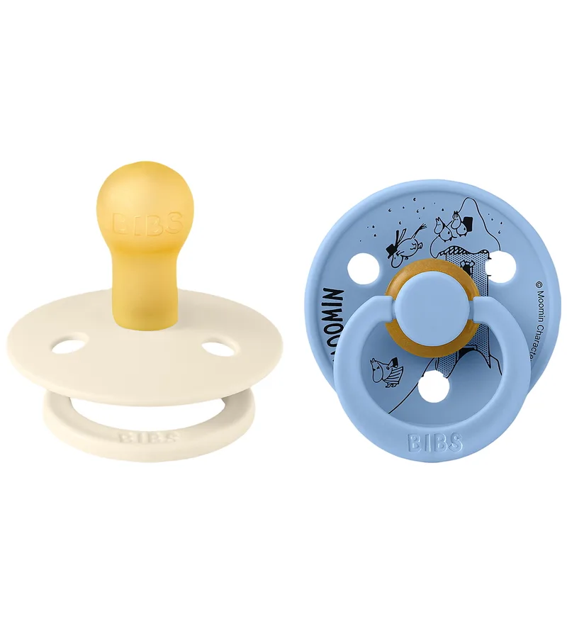 x MOOMIN Colour Fopspenen - Maat 1 - Rond - 2-pack - Ivory by BIBS – product photo