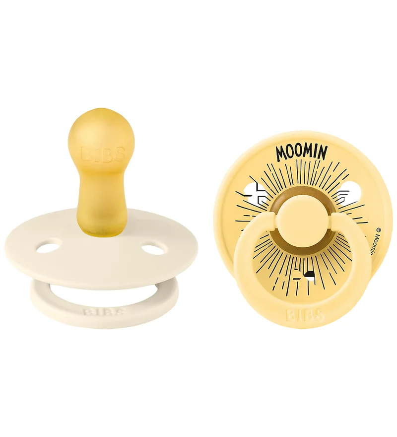 x MOOMIN Colour Fopspenen - Maat 2 - Rond - 2-pack - Ivory van BIBS – productfoto