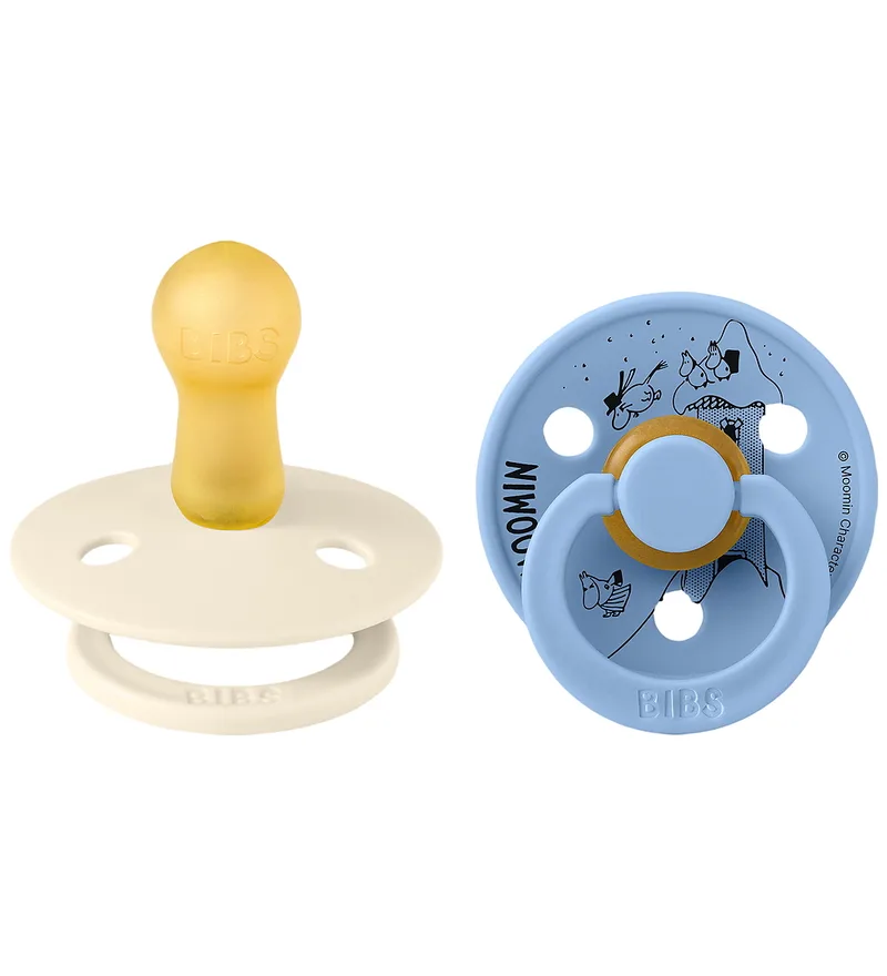x MOOMIN Colour Fopspenen - Maat 2 - Rond - 2-pack - Ivory van BIBS – productfoto