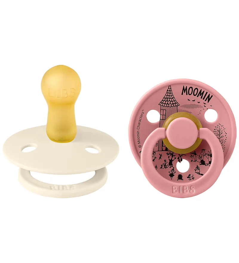 x MOOMIN Colour Fopspenen - Maat 2 - Rond - 2-pack - Ivory van BIBS – productfoto