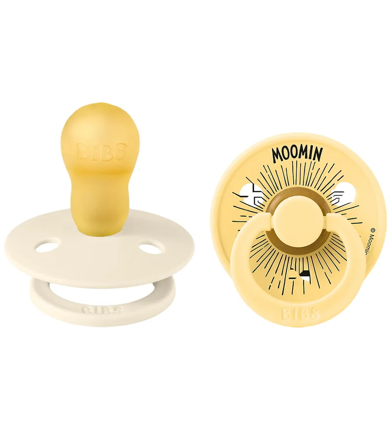 x MOOMIN Colour Fopspenen - Maat 3 - Rond - 2-pack - Ivory van BIBS – productfoto