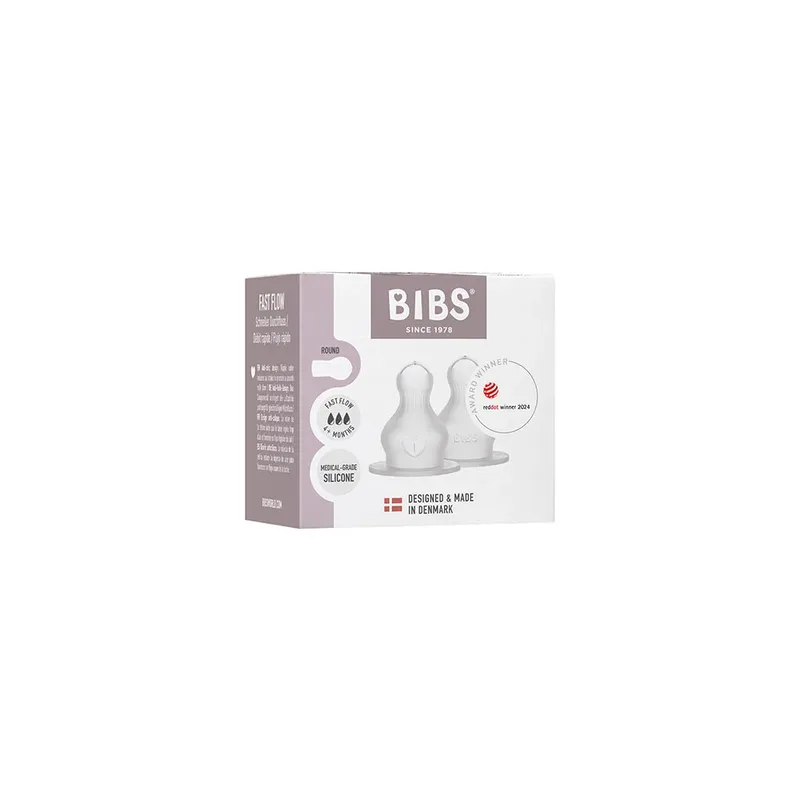 Zuigfles Speentjes Siliconen Duopack Snel 2 Stuks fra BIBS – produktbillede