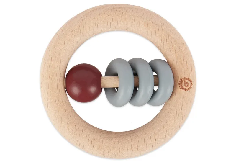 Beißring Bieco Holz Beißring Baby ab 0 Monate, Ø 8 cm Zahnungshilfe Baby Baby Greifling Holz Beissring Für Baby Zum Zahnen Motorikspielzeug Baby Beißring Baby fra Bieco – produktbillede