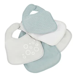 Bieco 5er-Pack Lätzchen van Bieco in Grijs, 29 × 21 mm – productfoto 3 van 3