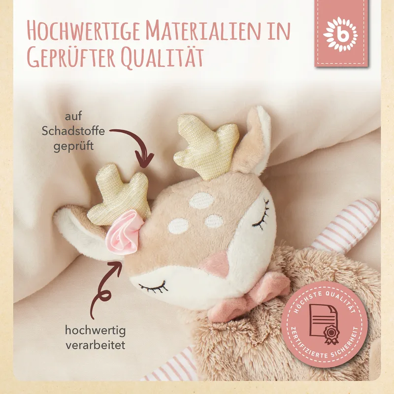 Knuffeldoekje Hert Ella van Bieco – productfoto 3 van 3