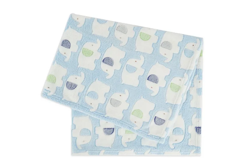 Krabbeldecke Bieco Babydecke Jungen Elefanten Kuscheldecke Baby Blanket Decke, BIECO de Bieco en Bleu – photo produit