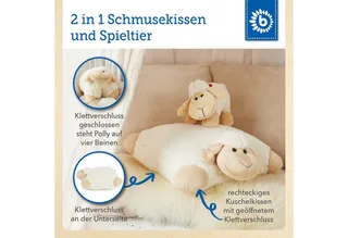Kuscheltier Bieco XXL Schaf Kuscheltier 45 cm fra Bieco i Hvid – produktbillede 4 af 5