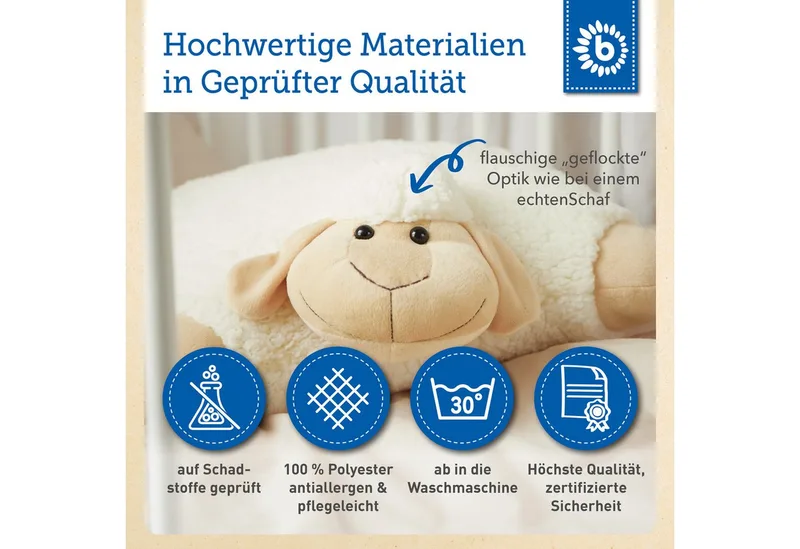 Kuscheltier Bieco XXL Schaf Kuscheltier 45 cm fra Bieco i Hvid – produktbillede 5 af 5