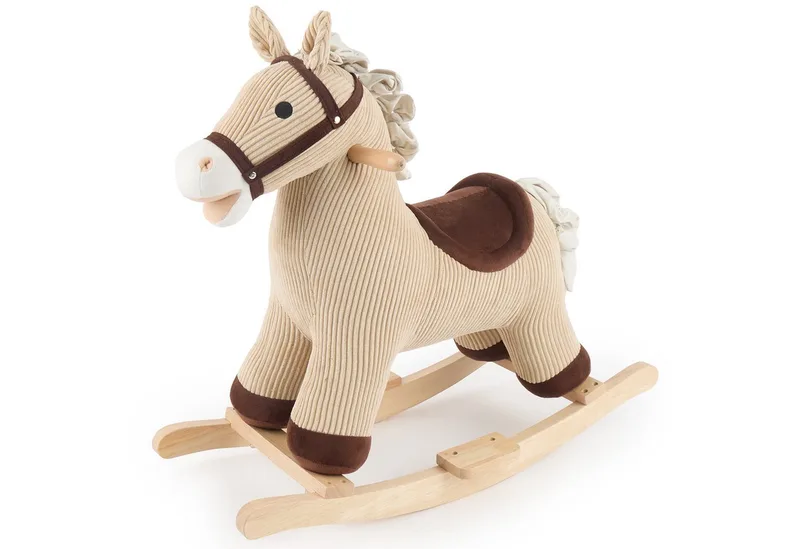Schaukeltier Schaukelpferd Lucky aus Cord & Holz – Wippe ab 9 Monaten från Bieco – produktbild