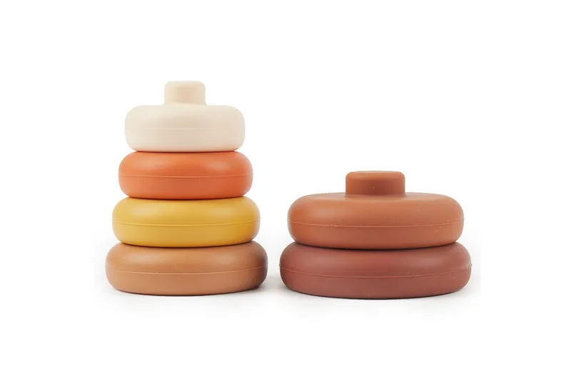 Stapelspielzeug Bieco Silikon Baby Stapelturm Chocolate Bliss van Bieco – productfoto