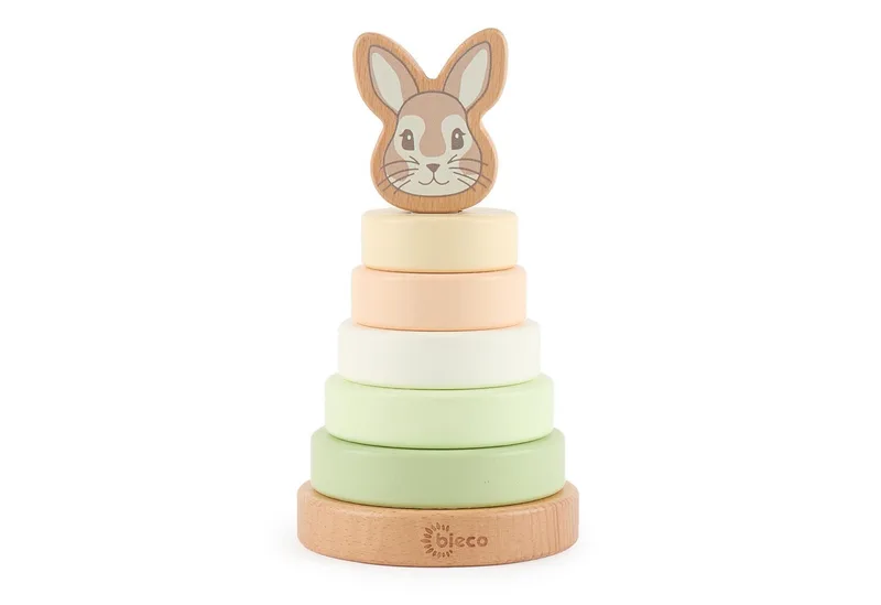Stapelspielzeug Bieco Stapelturm Baby Hase Fine FSC® de Bieco – photo produit