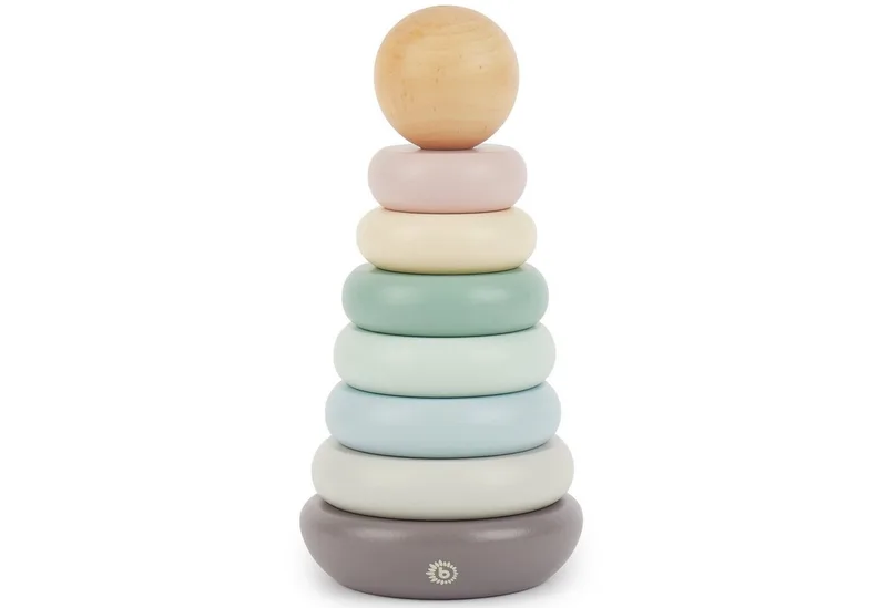 Stapelspielzeug Bieco Stapelturm Holz 19 cm mehrfarbig Steckspiel 8 tlg. Steckpyramide de Bieco – photo produit