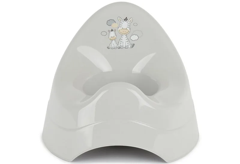 Toilettentrainer Bieco Töpfchen für Kinder mit Musik grau mit Zebra Motiv Ab 8 Monate baby toilette kindertopf kindertöpfchen abhaltetöpfchen klositz toilettenaufsatz fra Bieco – produktbillede