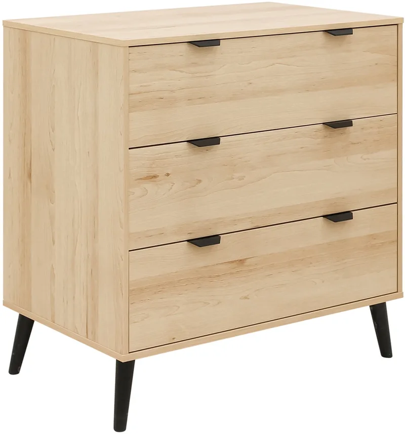Fay Commode - 3 Laden - Naturel/Mat by Bopita in Zwart – product photo