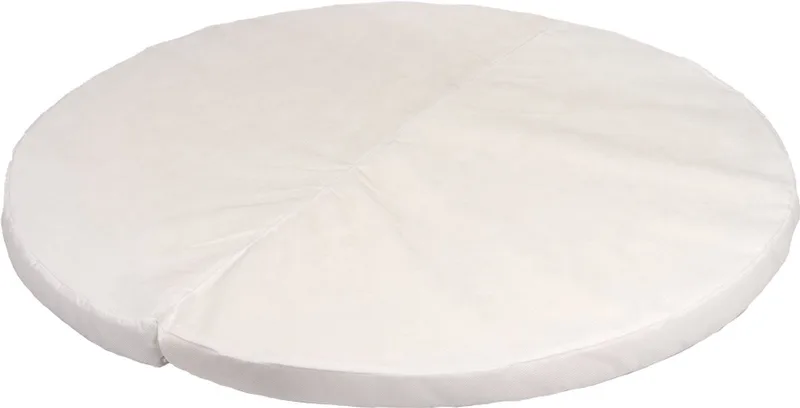 Matras Box Rond - 95 Cm - Plooibaar by Bopita in White – product photo