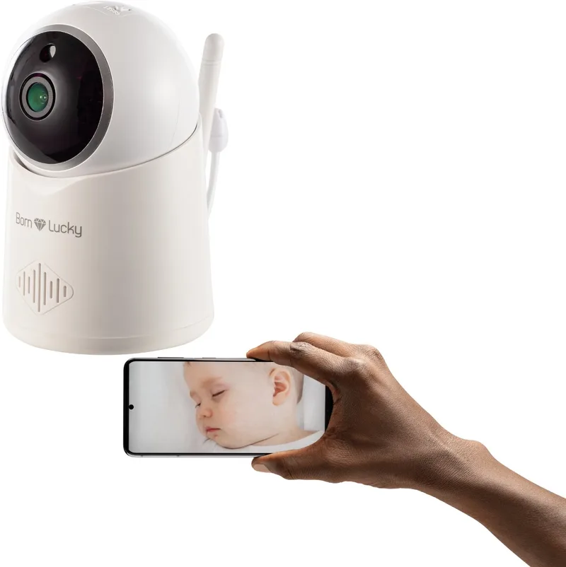 Babeo Babyfoon met Camera & Gratis App- Video opname & Slimme Functies de Born Lucky en Blanc – photo produit