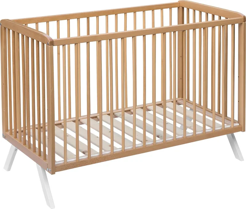 Baby bed / Ledikant Teresa 60x120 cm Met Verstelbare Bodem & Massief Hout by Born Lucky in Natural – product photo