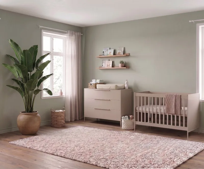 Belmond Babykamer 2-Delig – Ledikant en Commode – Vanaf Geboorte tot ca. 2,5 Jaar by Born Lucky in Beige – product photo