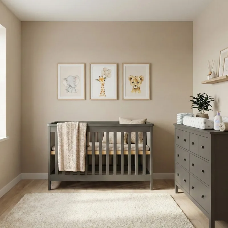 Bretagne Babykamer 2-Delig – Ledikant en Commode – Vanaf Geboorte tot ca. 2,5 Jaar van Born Lucky in Barolo – productfoto
