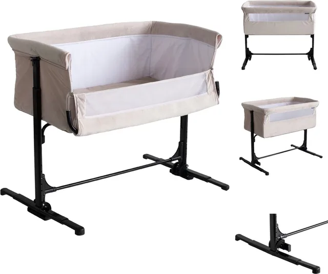 Co Sleeper Velvet - In hoogte verstelbaar - Tot 9 kg