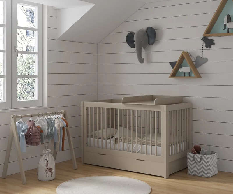 Combi Ledikant Alaska Clay de Born Lucky en Beige – photo produit