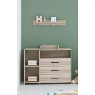 ® Commode / Verzorgingstafel Baby Noah - Clay & Oak fra Born Lucky i Noah Clay & Oak – produktbillede 2 af 4