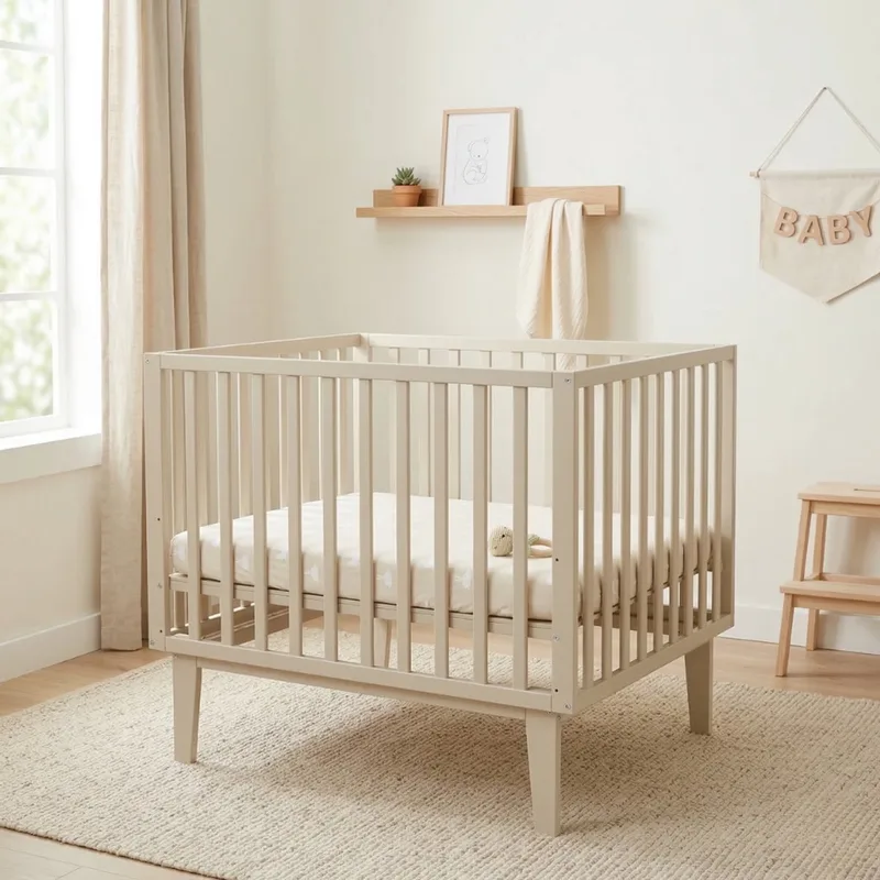 Cubo Baby Box / Babybox / Kinderbox – 100x80 cm – Verstelbare Bodem de Born Lucky en Clay – photo produit