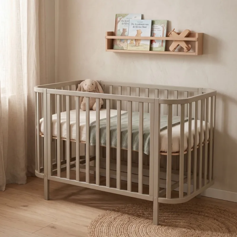 Florida - Babybed 60x120 cm - Verstelbare Bodem - Clay de Born Lucky en Beige – photo produit
