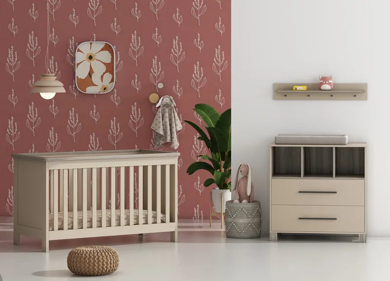 Geneve Babykamer 2-Delig – Ledikant en Commode – Vanaf Geboorte tot ca. 2,5 Jaar by Born Lucky in Beige – product photo