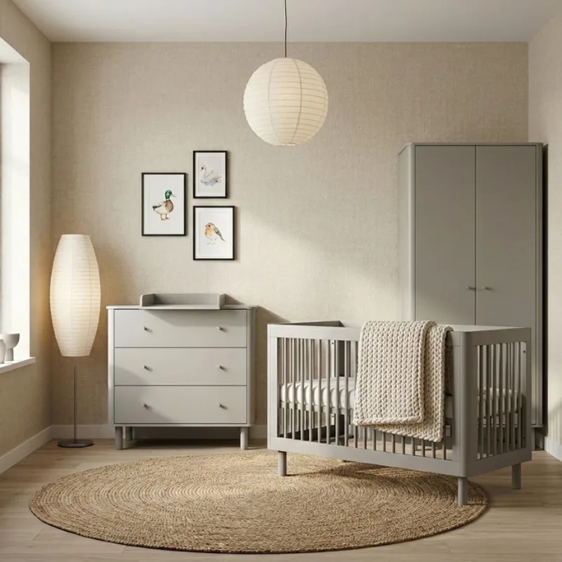 Helsinki Meegroei Babykamer 3-Delig – Ledikant, Commode en Kast – Vanaf Geboorte tot ca. 5 Jaar de Born Lucky en Marron – photo produit