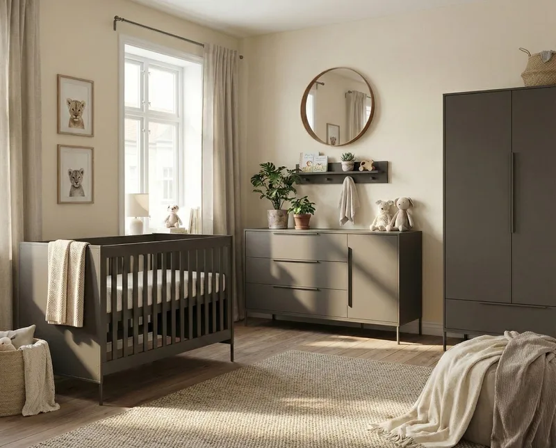 Lissabon Meegroei Babykamer 3-Delig – Ledikant, XL Commode en Kast – Vanaf Geboorte tot ca. 5 Jaar van Born Lucky in Bruin – productfoto