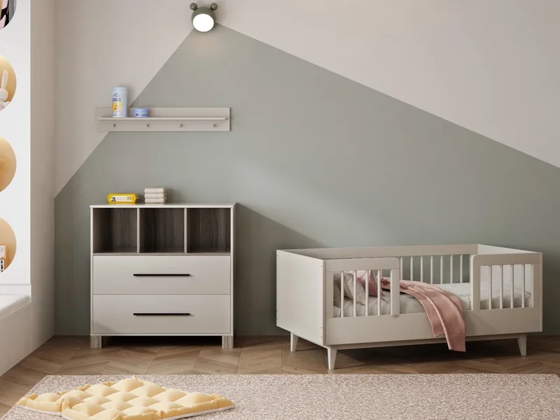 Peuterkamer Timo Clay met Commode Geneve – Geschikt vanaf 2 Jaar by Born Lucky in Beige – product photo