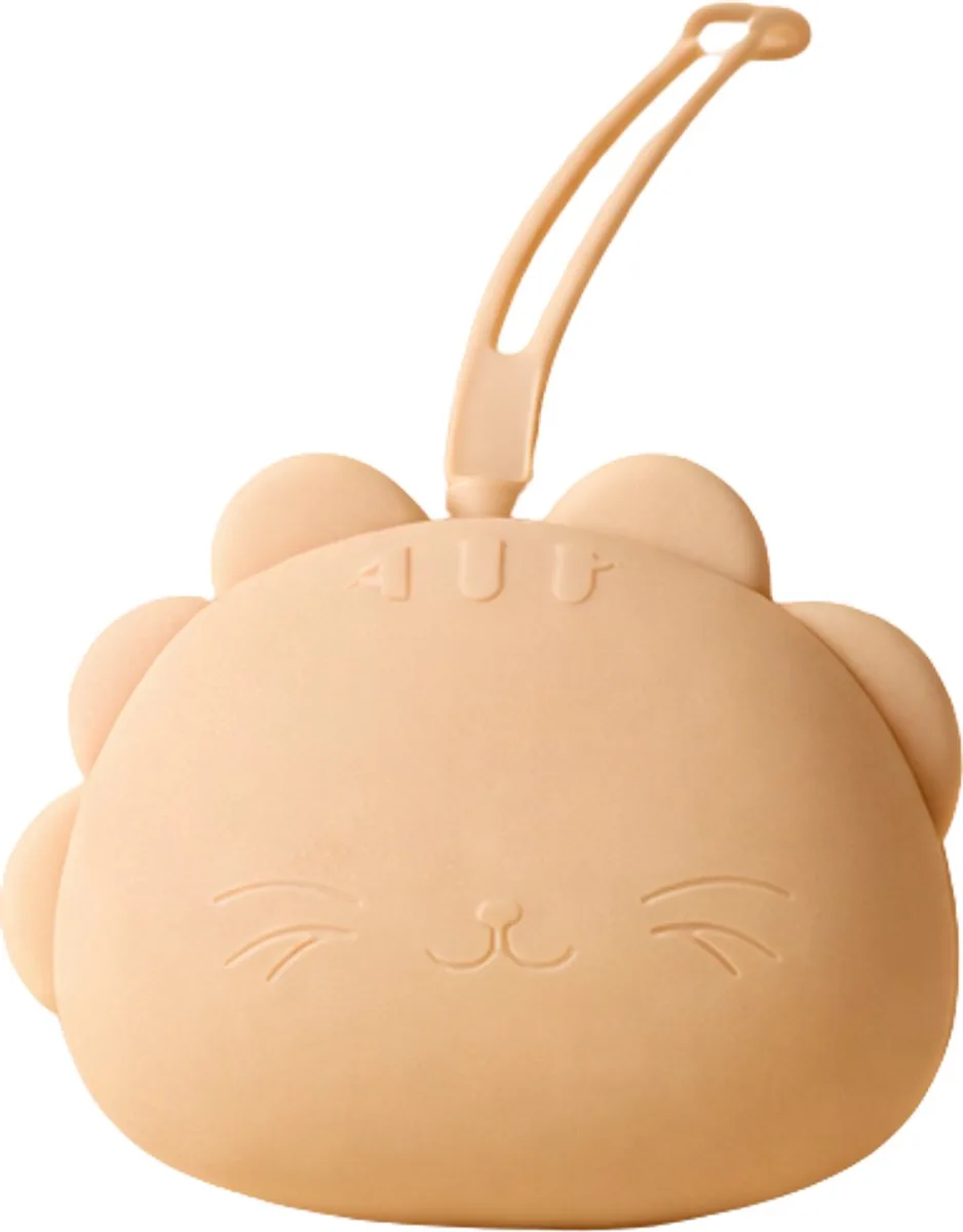Siliconen fopspeenhouder van Born Lucky in Woestijnzand Beige – productfoto