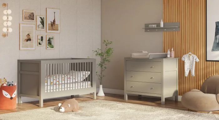 Stanton Commode Babykamer / Dressoir - 100 x 55 x 91 cm - Biscotti fra Born Lucky i Brun – produktbillede 4 af 4
