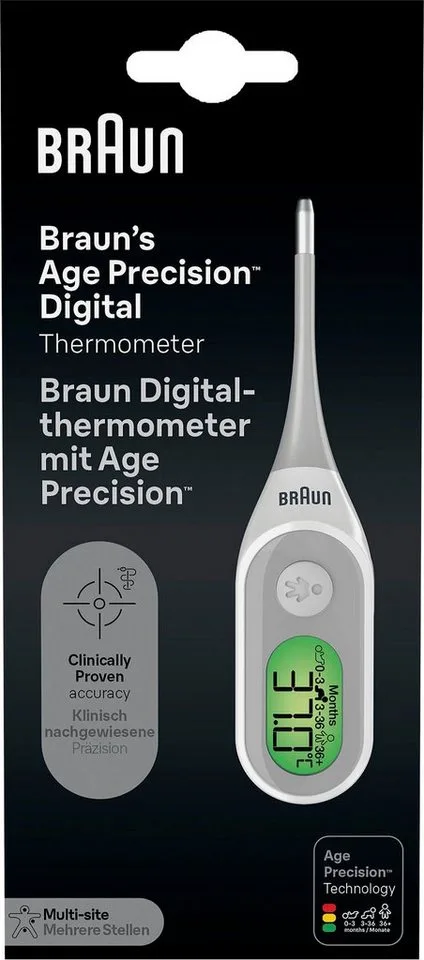 Thermometer - Leeftijdprecisie PRT200 fra Braun – produktbillede 3 af 4