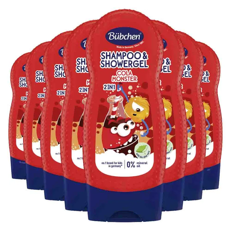 8x Bübchen 2in1 Shampoo & Douchegel Cola Monster 230 ml van Bübchen – productfoto