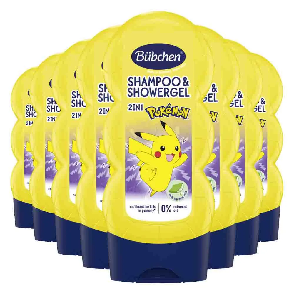 8x Bübchen 2in1 Shampoo & Douchegel Pikachu 230 ml van Bübchen – productfoto
