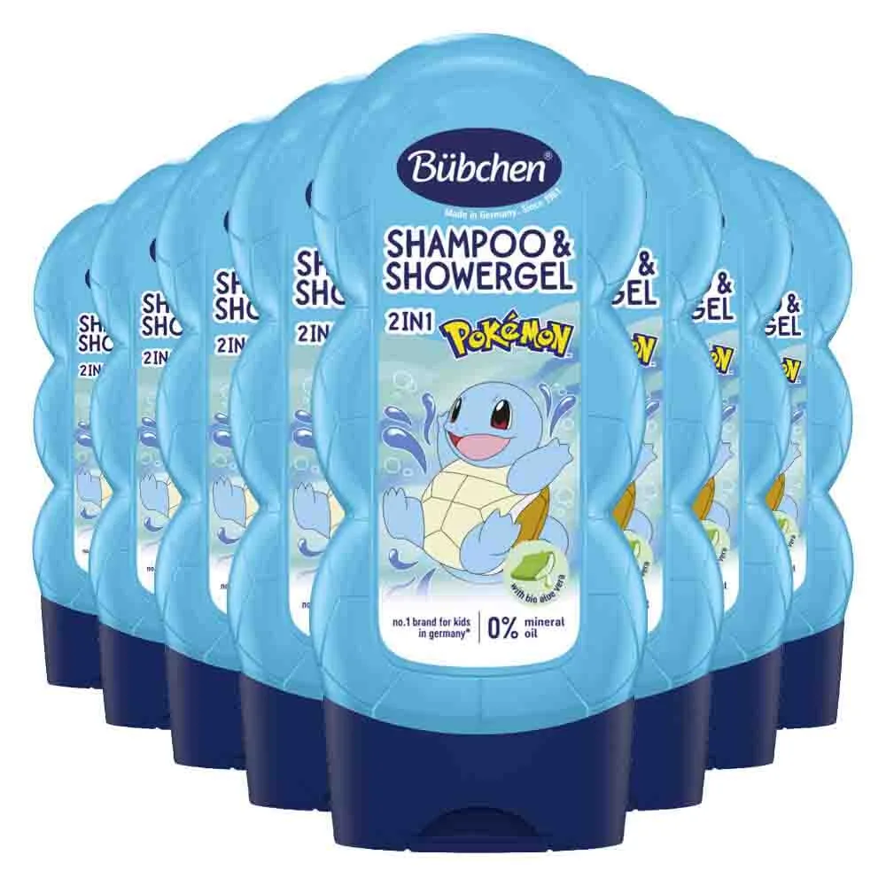 8x Bübchen 2in1 Shampoo & Douchegel Squirtle 230 ml van Bübchen – productfoto