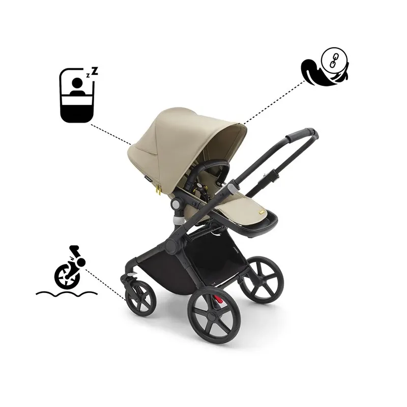 Fox Cub - All-terrain Kinderwagen met Wieg en Stoel, Inklapbaar en Zelfstaand, Desert von Bugaboo in Beige – Produktfoto 4 von 6