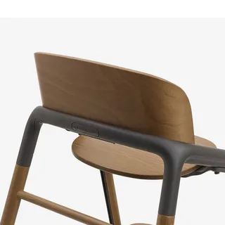 Giraffe houten kinderstoel, verstelbaar in 1 seconde, Dark Wood/Grey von Bugaboo in Grau – Produktfoto 4 von 5