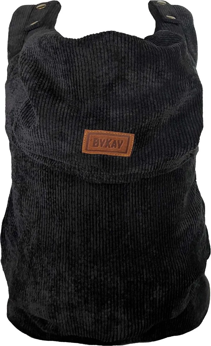Click Classic - draagzak baby - ergonomisch - tot 18kg - newborn tot 2 jaar - comfortabel en snel - zwart - Rib Smoky Black van Bykay in Smokey Black (Pro) – productfoto