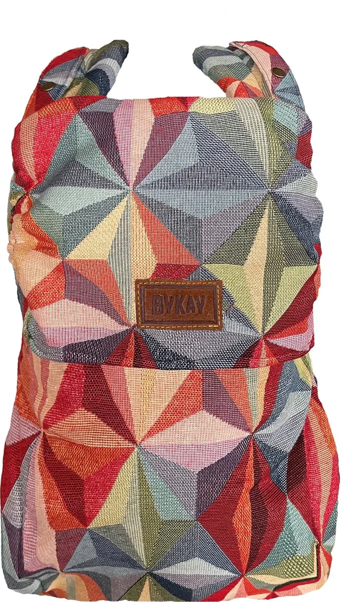Draagzak Click Carrier Classic Pro - Ergonomische Draagzak Baby vanaf Geboorte tot 2 Jaar / Tot 18 KG - Comfortabel & Snel met Click & Go - voor Buik, Heup en Rug - Zomer - Kaleidoscope van Bykay in Meerkleurig – productfoto