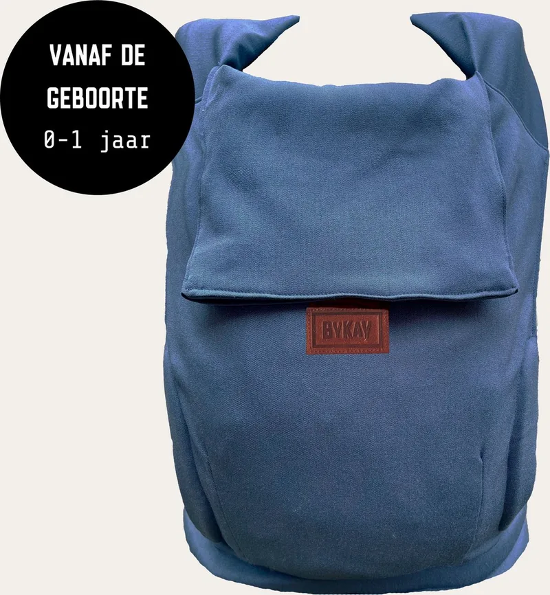 Tiny Click - draagzak baby - ergonomisch - newborn - broekmaat 50 tot 74 - Stone Blue van Bykay in Blauw – productfoto